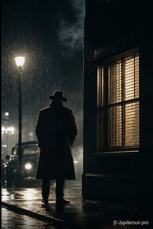 Produzione di film noir IA. La prima direzione visiva per “Produzione di film noir IA”